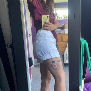 H&M white cotton shorts